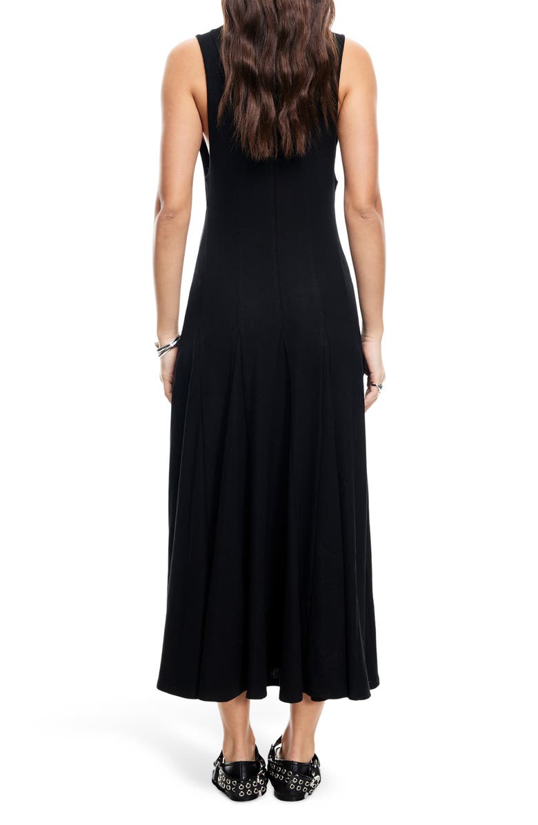 LIONESS Indi Sleeveless Mock Neck Maxi Dress, Alternate, color, Onyx