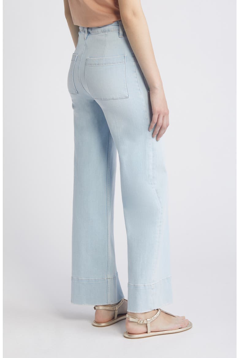 The '70s Patch Pocket Ankle Wide Leg Jeans, Alternate, color, CLARITY CLEAN