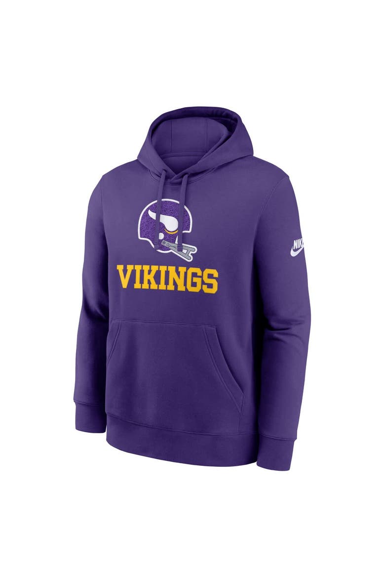 Men's Nike Purple Minnesota Vikings Best Season Rewind Club Pullover Hoodie, Alternate, color, Purple