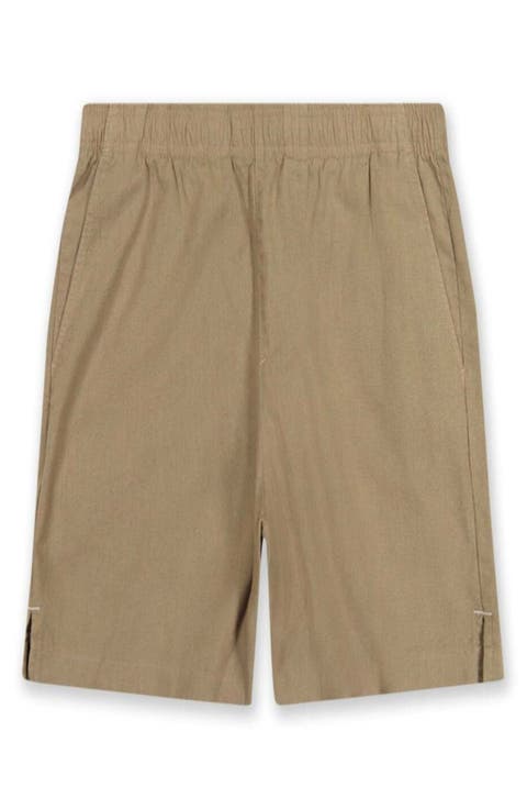 Essential Slim Fit Linen & Cotton Shorts