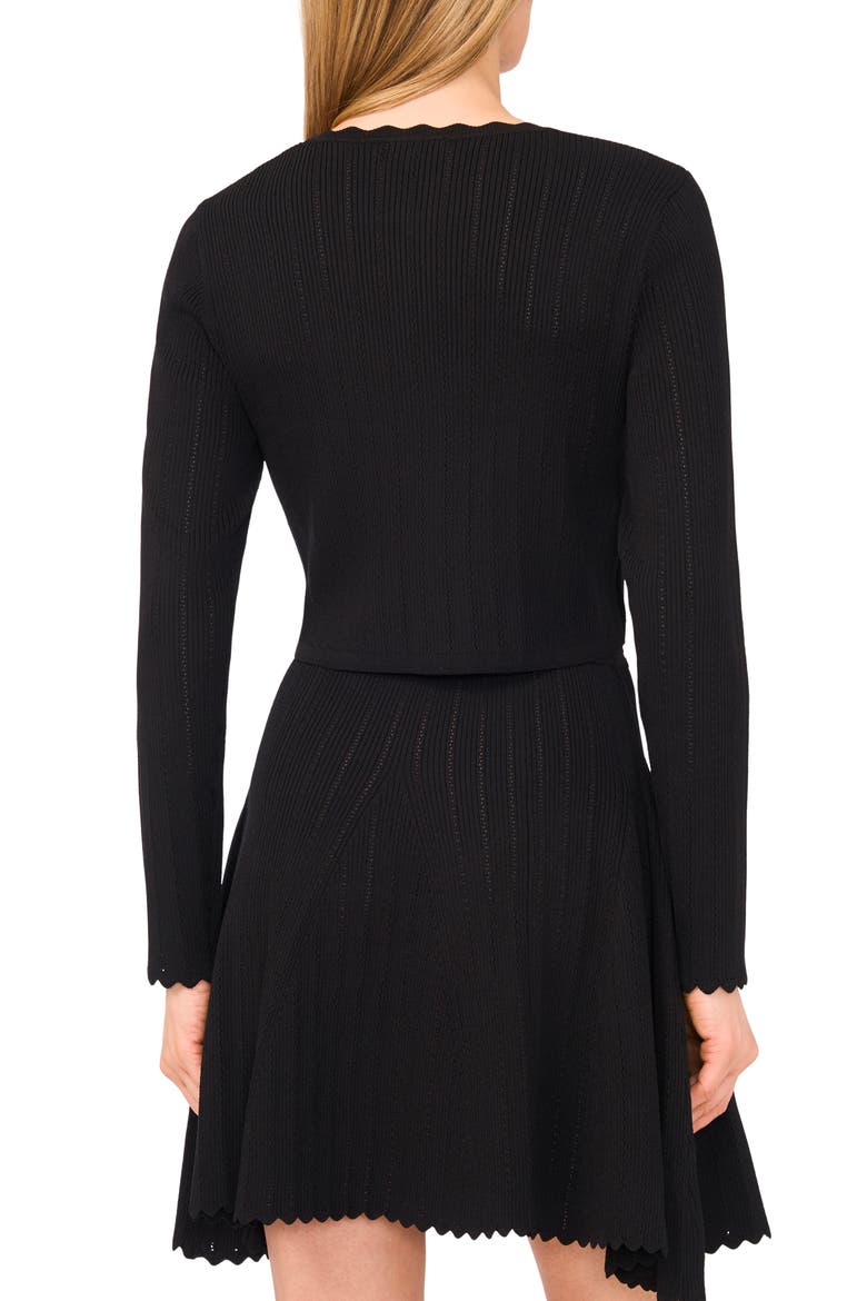 Rib Pointelle Cardigan, Alternate, color, RICH BLACK