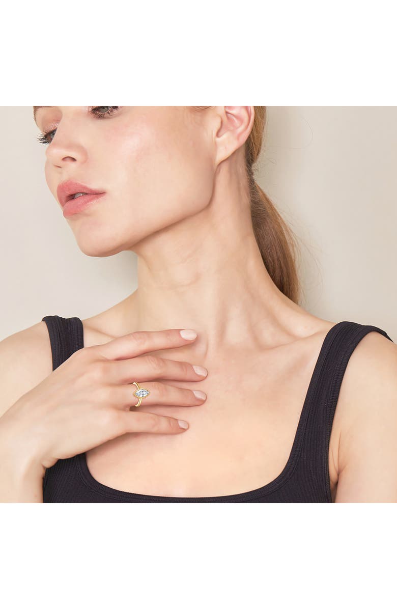 Jennifer Fisher 18K Gold Marquise Lab Created Diamond Solitaire Ring - 2.0 ctw, Alternate, color, 18K Yellow Gold