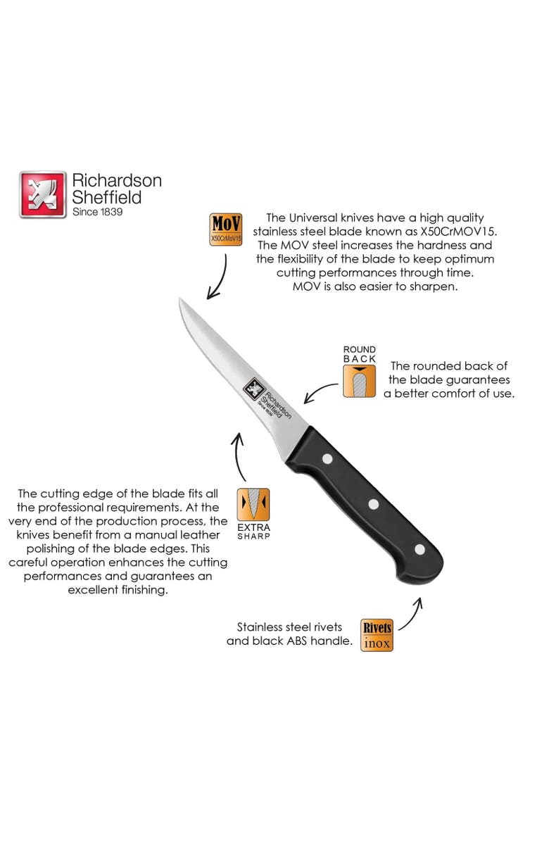 Richardson Sheffield Universal 5-Inch Boning Knife, Alternate, color, Silver
