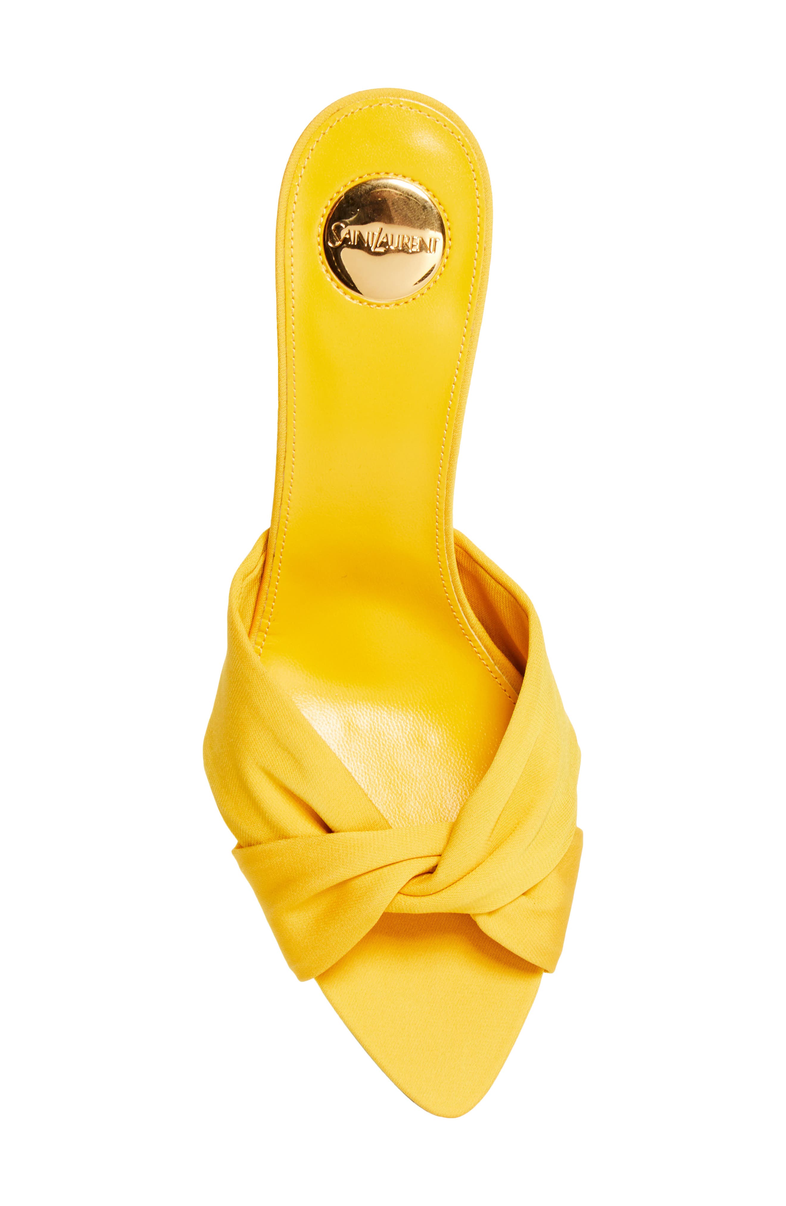 Saint Laurent Franciane Slide Sandal, Alternate, color, Yellow