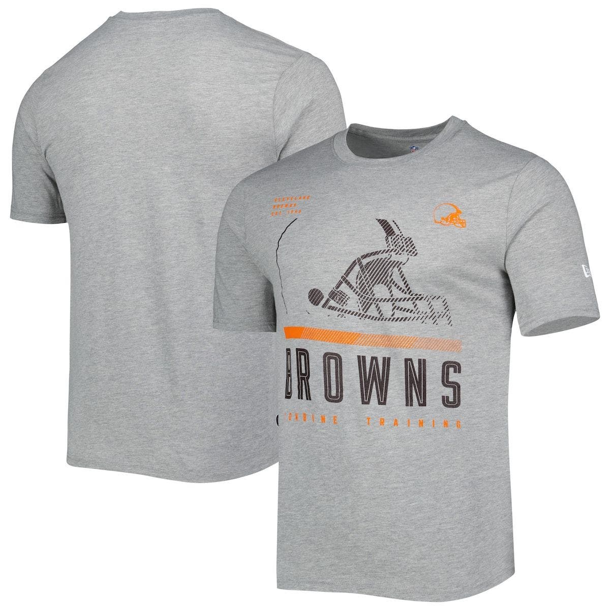 New Era Men's New Era Heathered Gray Cleveland Browns Combine Authentic ...