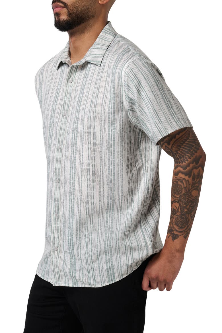 Meant for More Short Sleeve Button-Up Shirt, Alternate, color, WHITE/ ARONA