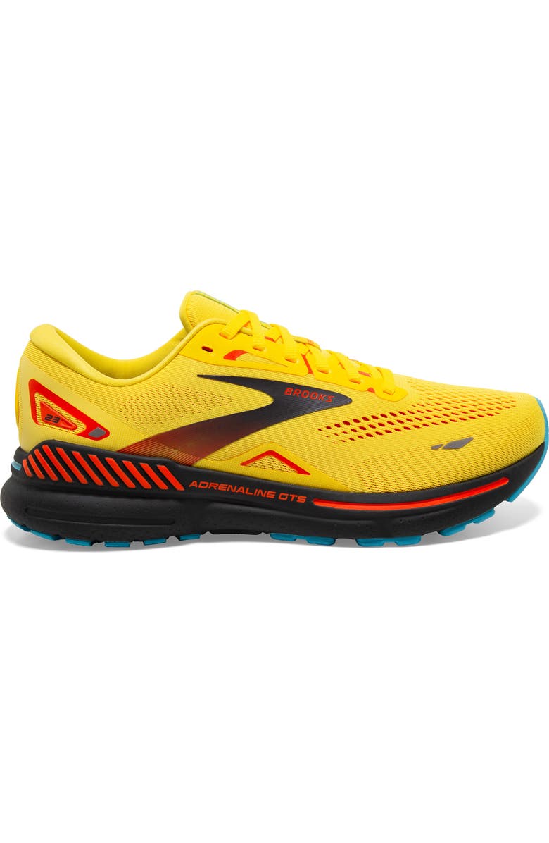 Brooks Adrenaline GTS 23 Running Sneaker, Alternate, color, Yellow/ Foraged Iron/ Orange