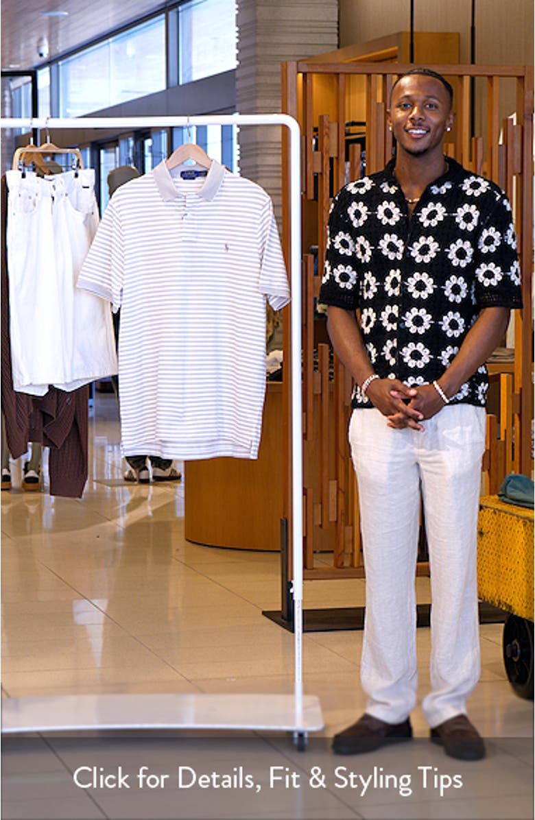 Classic Fit Stripe Cotton Piqué Polo, sales video thumbnail