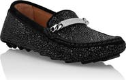PHILIPP PLEIN Suede Strass Moccasin Women