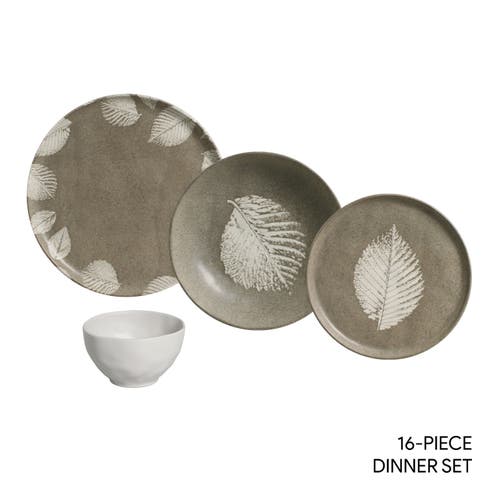 Porto Brasil 16 Pc. Dinnerware Set In Gray
