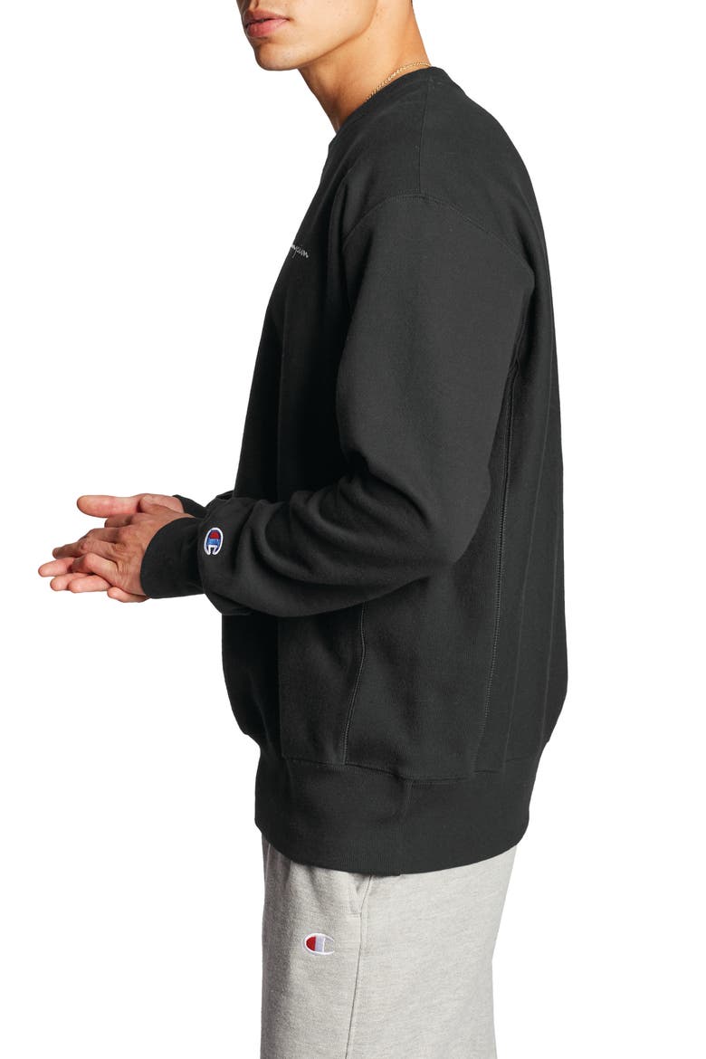 Reverse Weave® Crewneck Sweatshirt, Alternate, color, BLACK