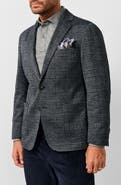 David Donahue Jackson Plaid Knit Soft Coat