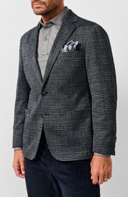 David Donahue Jackson Plaid Knit Soft Coat