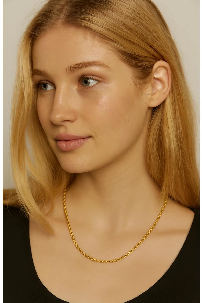 Timeless Gold Rope Necklace, Alternate, color, Gold