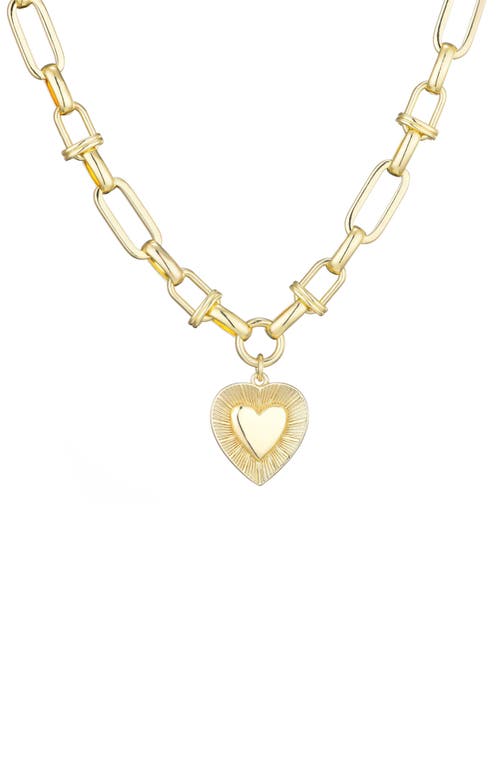 Adornia 14k Yellow Gold Plated Chunky Mixed Link Chain Flu In Gold