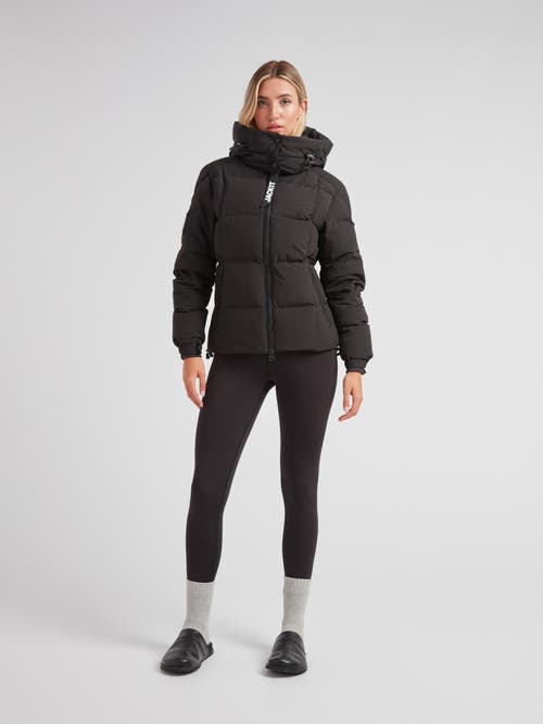Jack1t Ez Boxed Racer Hooded Puffer Coat In Black