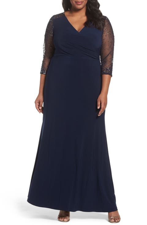 Embellished Jersey Gown