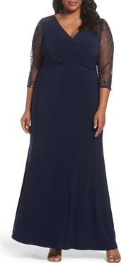 Adrianna Papell Embellished Jersey Gown