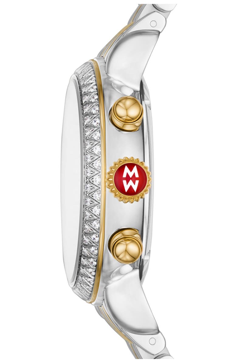 MICHELE Women's Diamond Accent Two-Tone CSX36 Watch, 36mm - 0.62ctw, Alternate, color, 