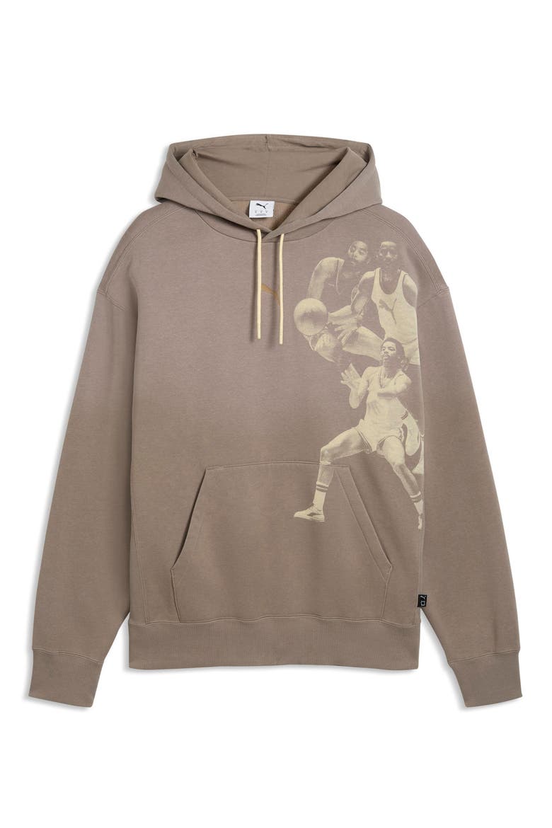 Memory Lane Cotton Fleece Hoodie, Alternate, color, MOUSE GRAY