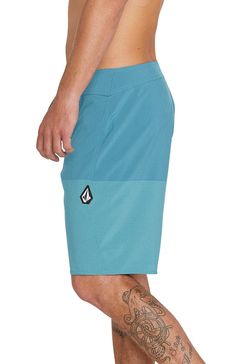 Lido Colorblock Board Shorts, Alternate, color, BISCAY GREEN
