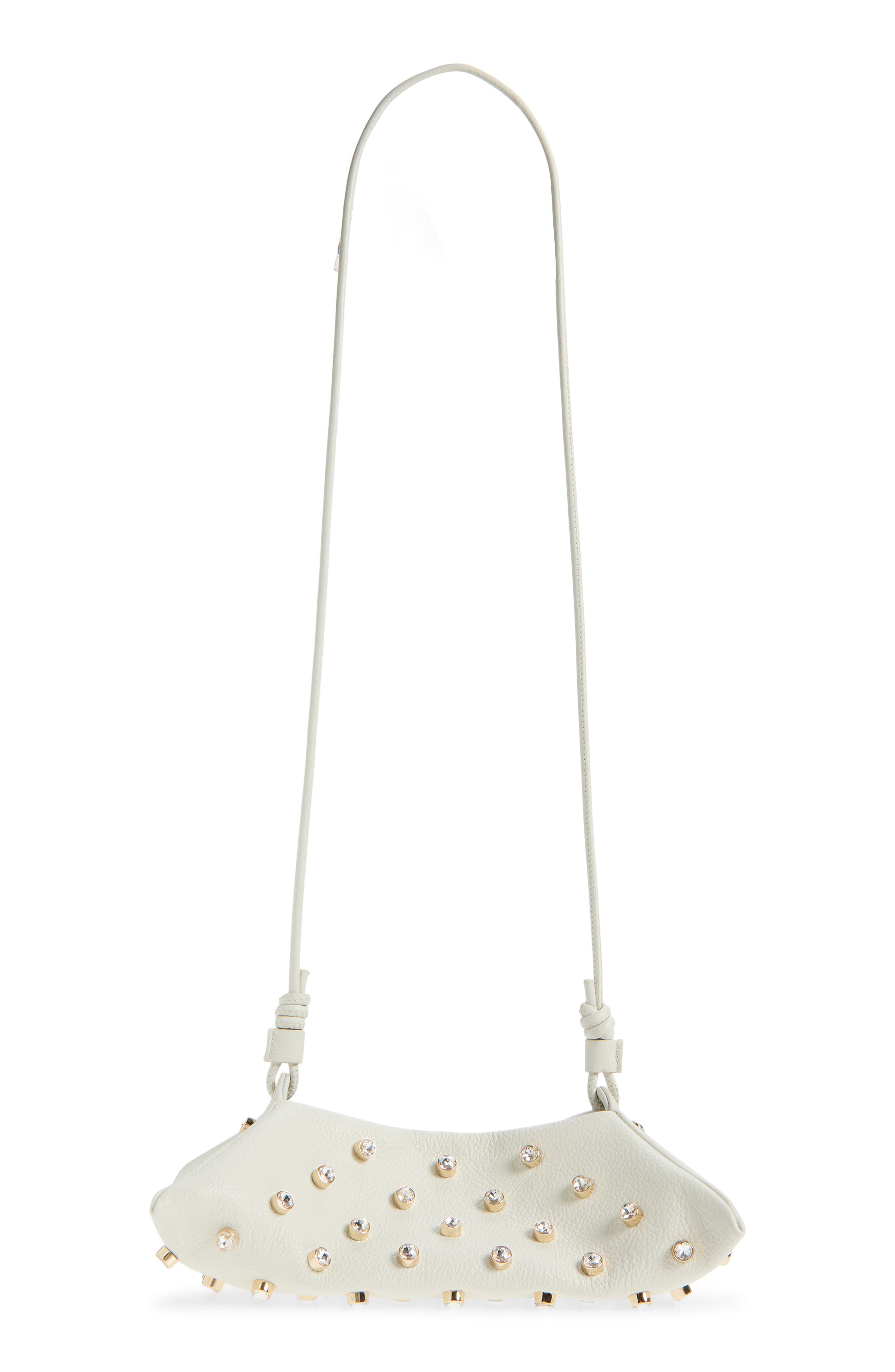Altuzarra Mini Origami East/West Crossbody Bag, Alternate, color, 380102 Ivory/ Crystal