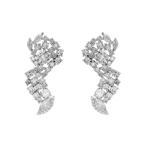 Black Suede Studio Spark Earring In Silver