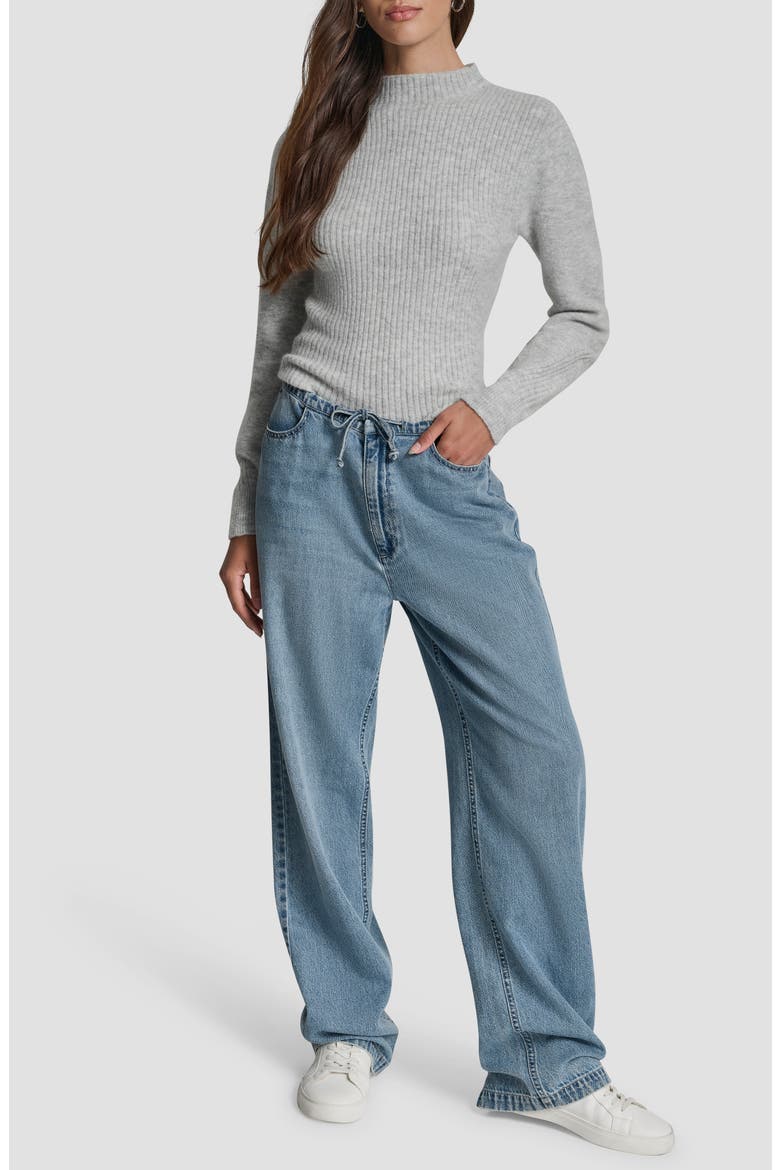 Drawstring Waist Wide Leg Jeans, Alternate, color, EDEN1