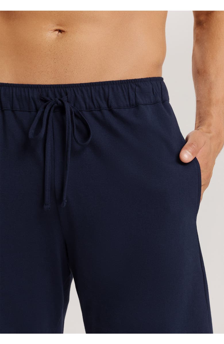 Hanro Night And Day Cotton Drawstring Shorts, Alternate, color, Deep Navy