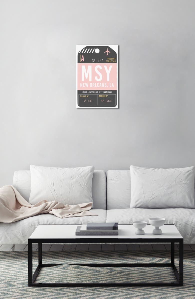 Oliver Gal New Orleans Luggage Tag Wall Art, Alternate, color, 