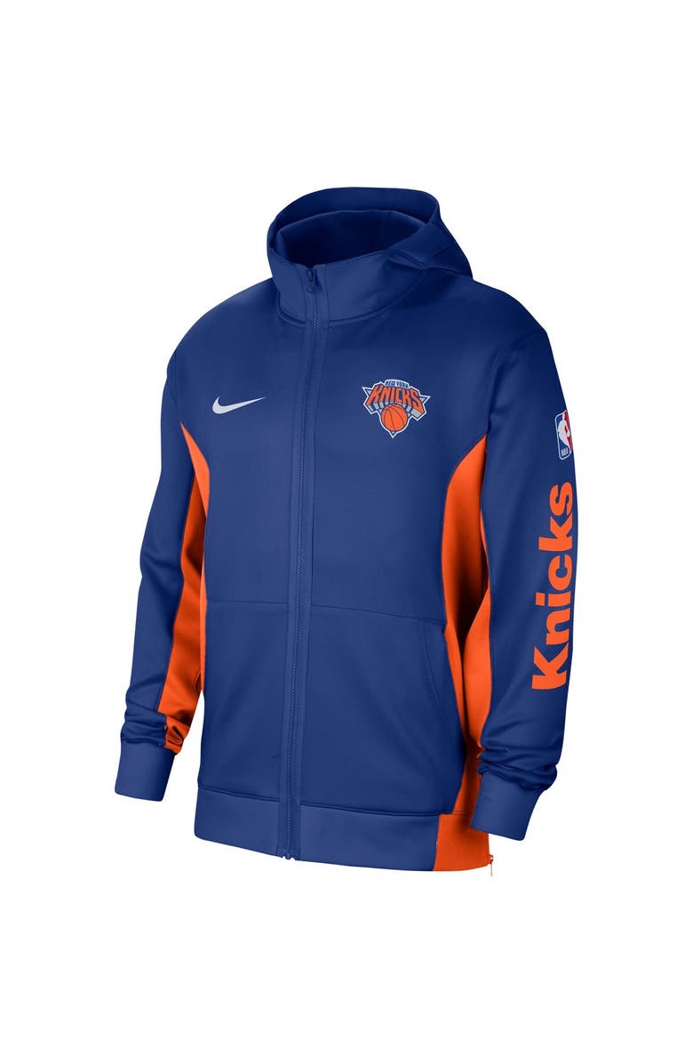 Nike Men's Nike Blue New York Knicks 2023/24 Authentic Showtime Full-Zip Hoodie, Alternate, color, 
