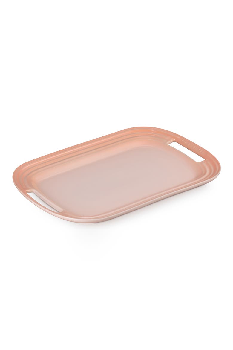 Stoneware Serving Platter, Alternate, color, PEACH