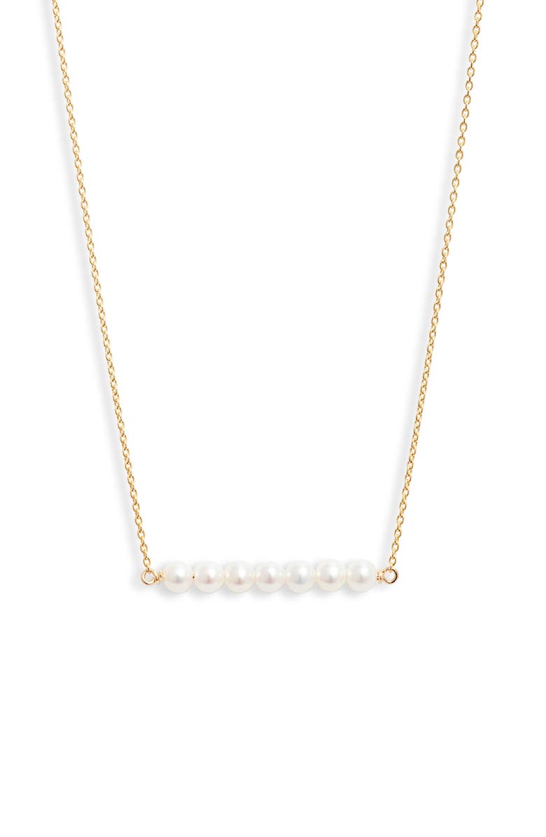 Poppy Finch Cultured Pearl Linear Pendant Necklace, Main, color,