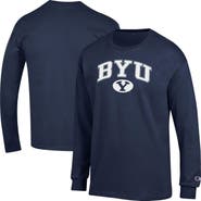 Champion Men's Champion Navy BYU Cougars Arch Over Logo Long Sleeve T-Shirt