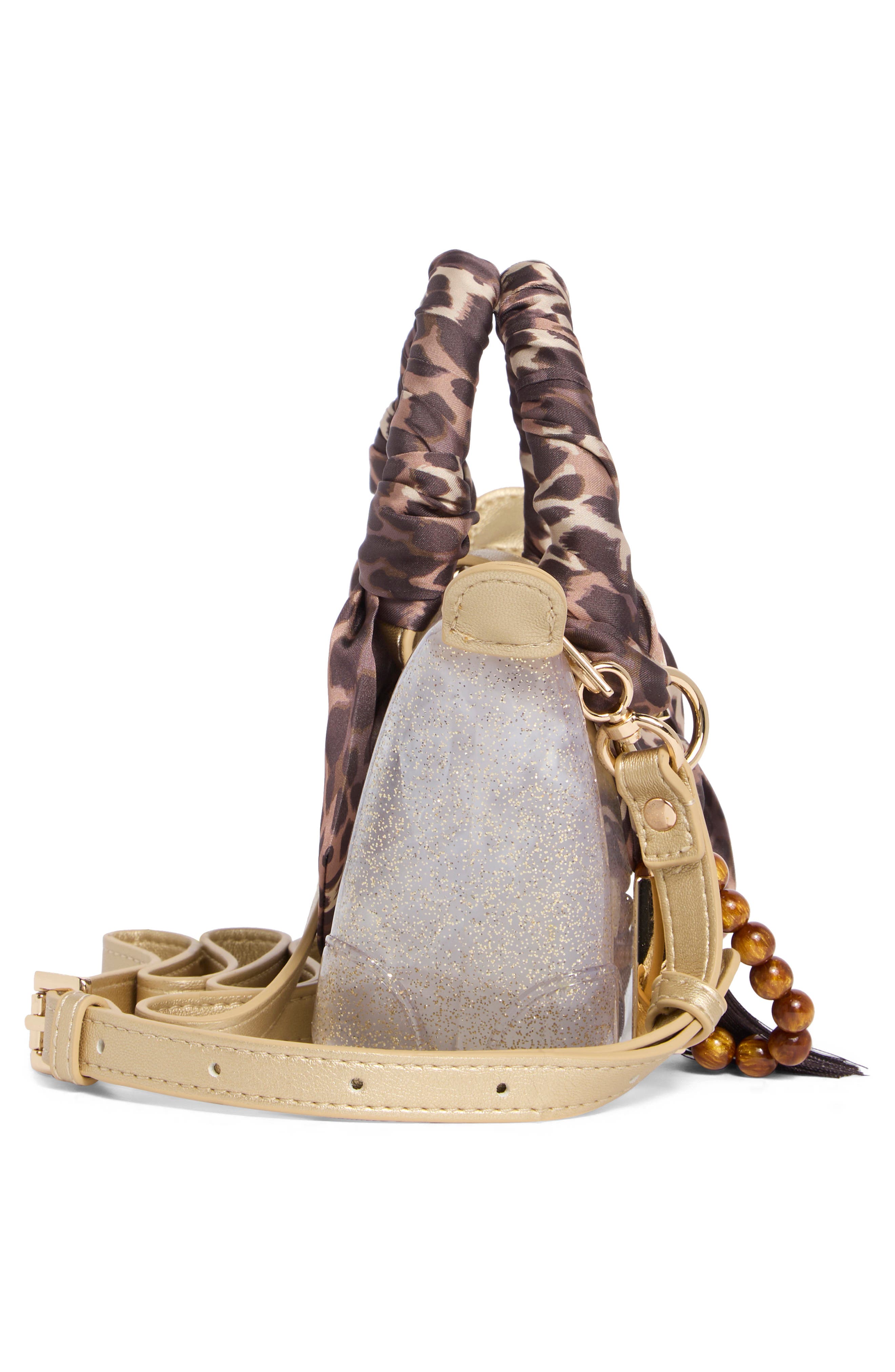 Besme Scarf Handle Handbag, Alternate, color, GOLD