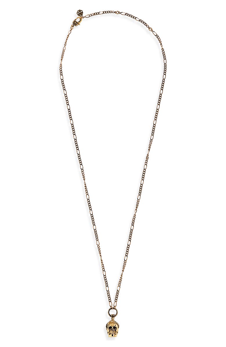 McQueen Men's Victorian Skull Pendant Necklace, Main, color,