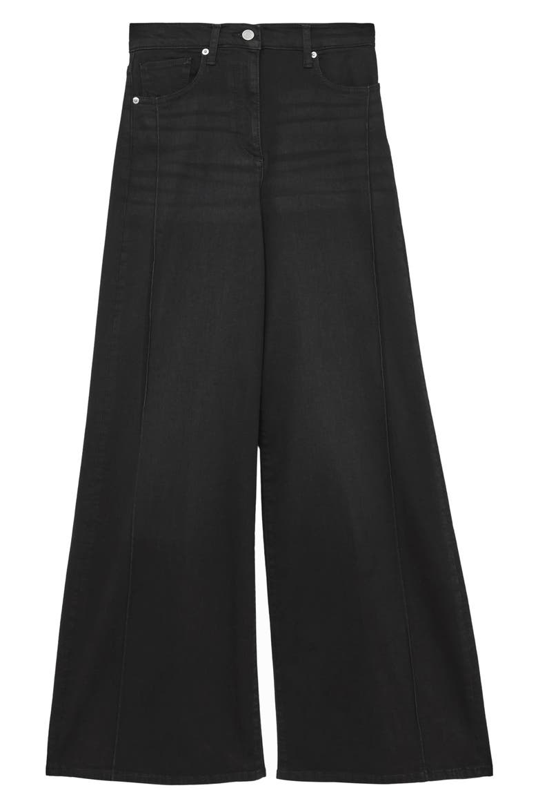 Heather Wide Leg Jeans, Alternate, color, BLACK