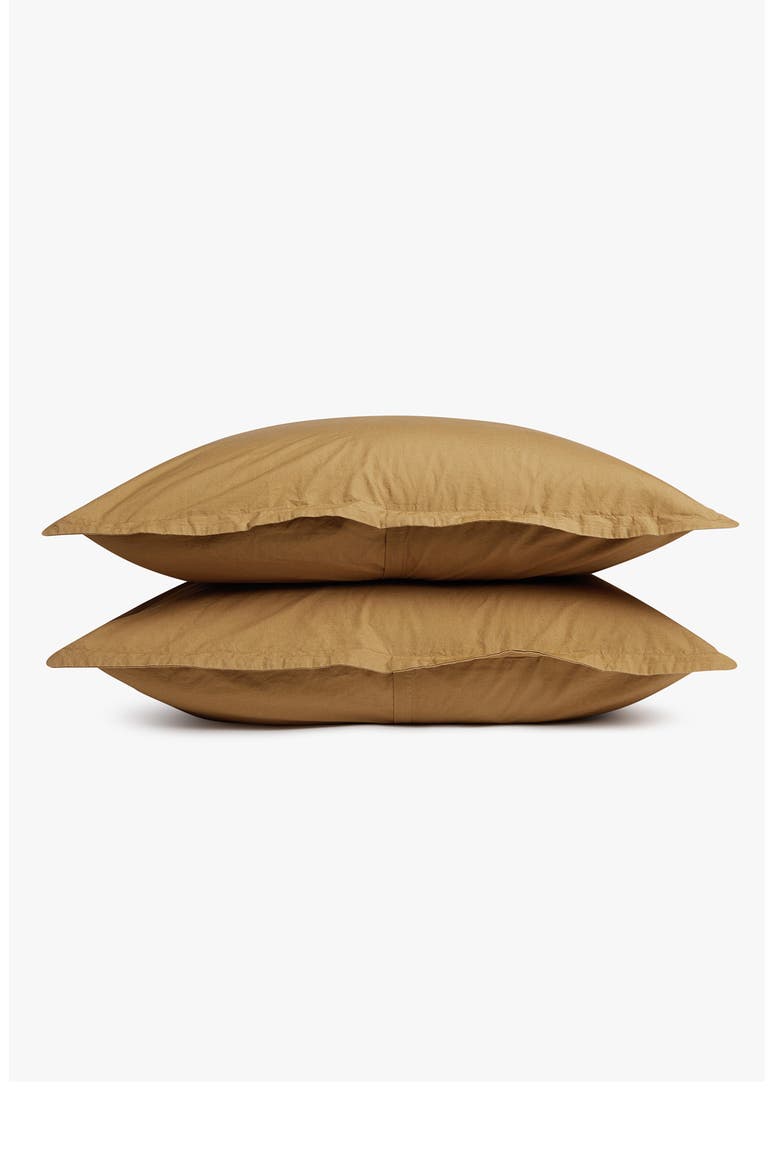 Set of 2 Brushed Cotton Shams (Nordstrom Exclusive), Main, color, OCHRE