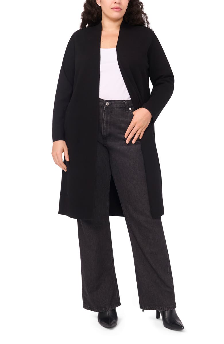 Halogen<sup>®</sup> Open Front Longline Cardigan, Main, color, Rich Black