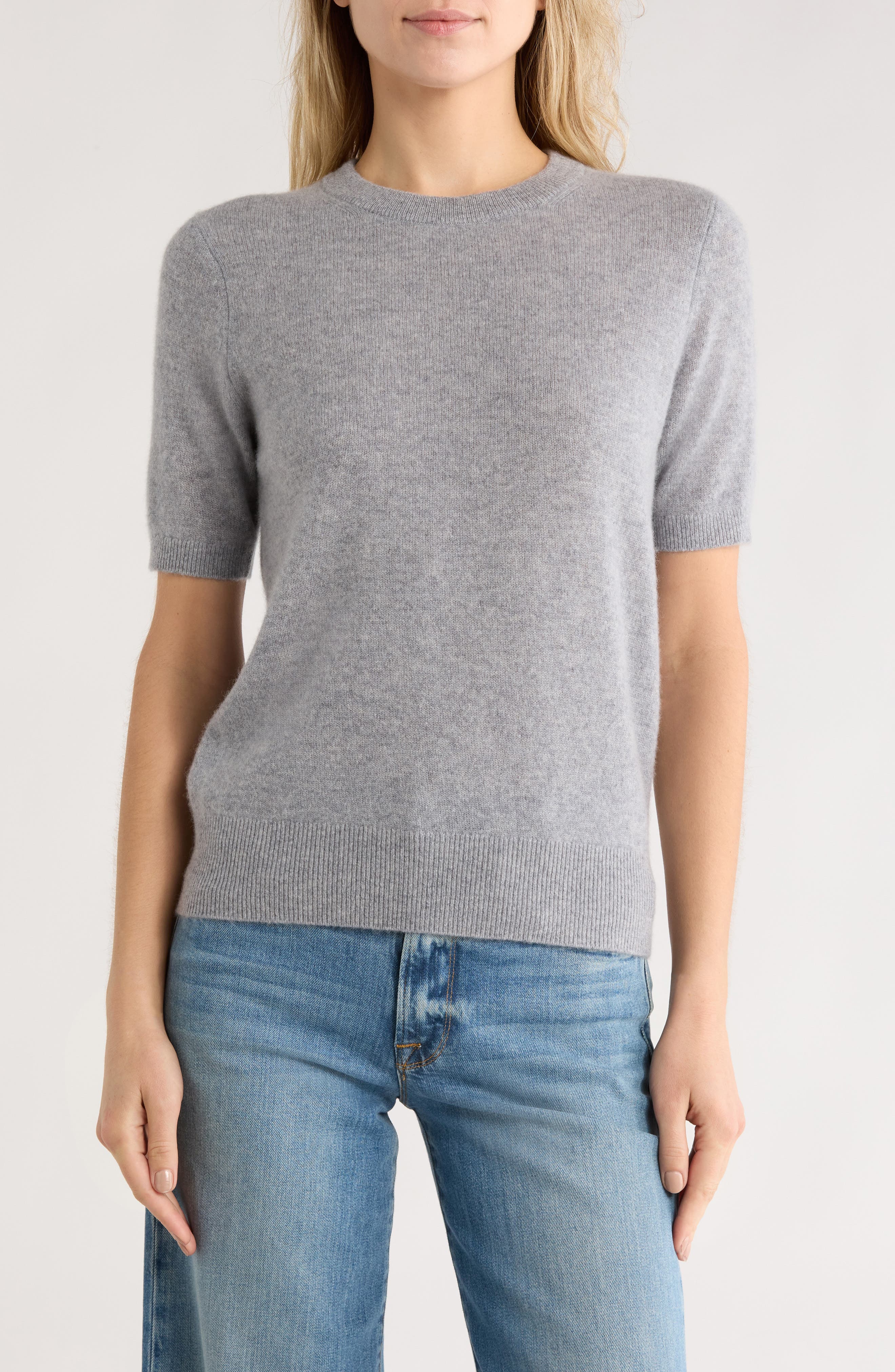 Nordstrom Short Sleeve Cashmere Sweater