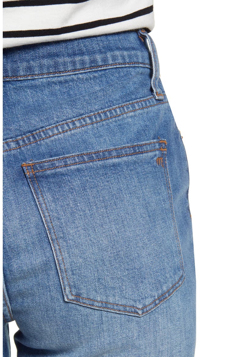 High Waist Mid Length Denim Shorts, Alternate, color, ERWIM