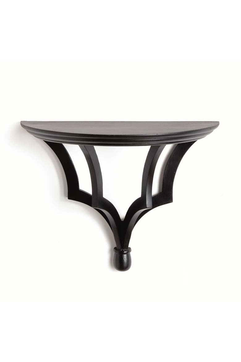 Bennett Antique White Floating Wall Shelf, Main, color, Black
