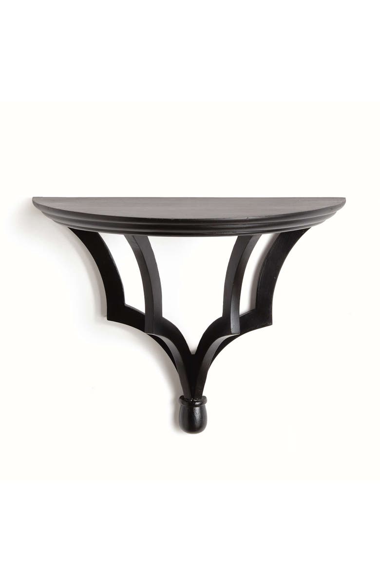 Napa Home & Garden Bennett Antique White Floating Wall Shelf, Main, color, Black