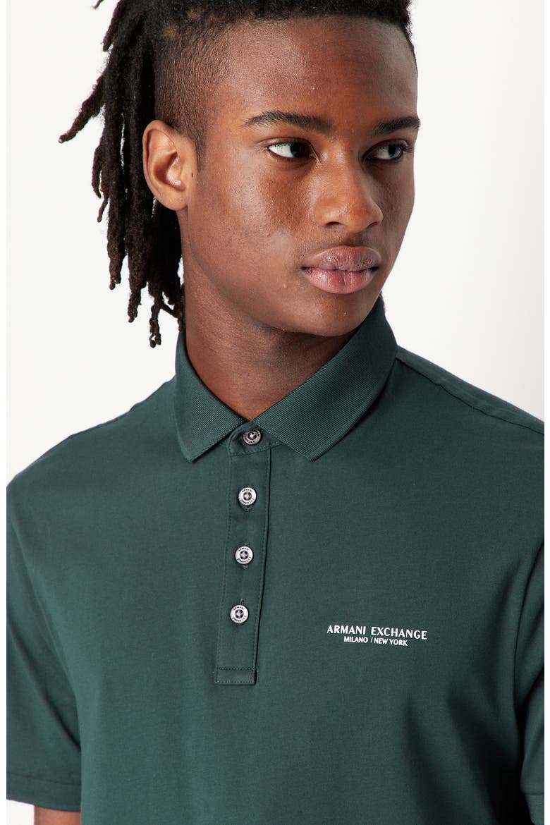 Milano/New York Logo Polo, Alternate, color, GREEN GABLES