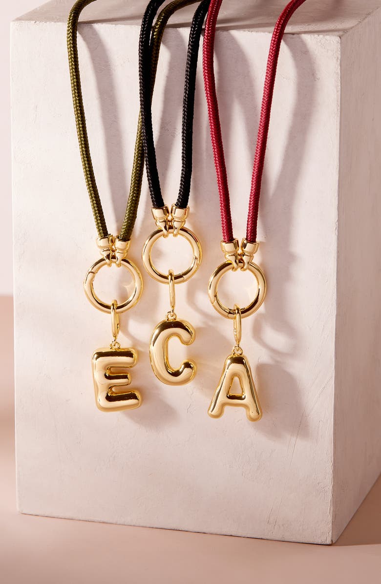 Brook and York Kai Initial Charm Necklace, Alternate, color, Gold/ Olv Y