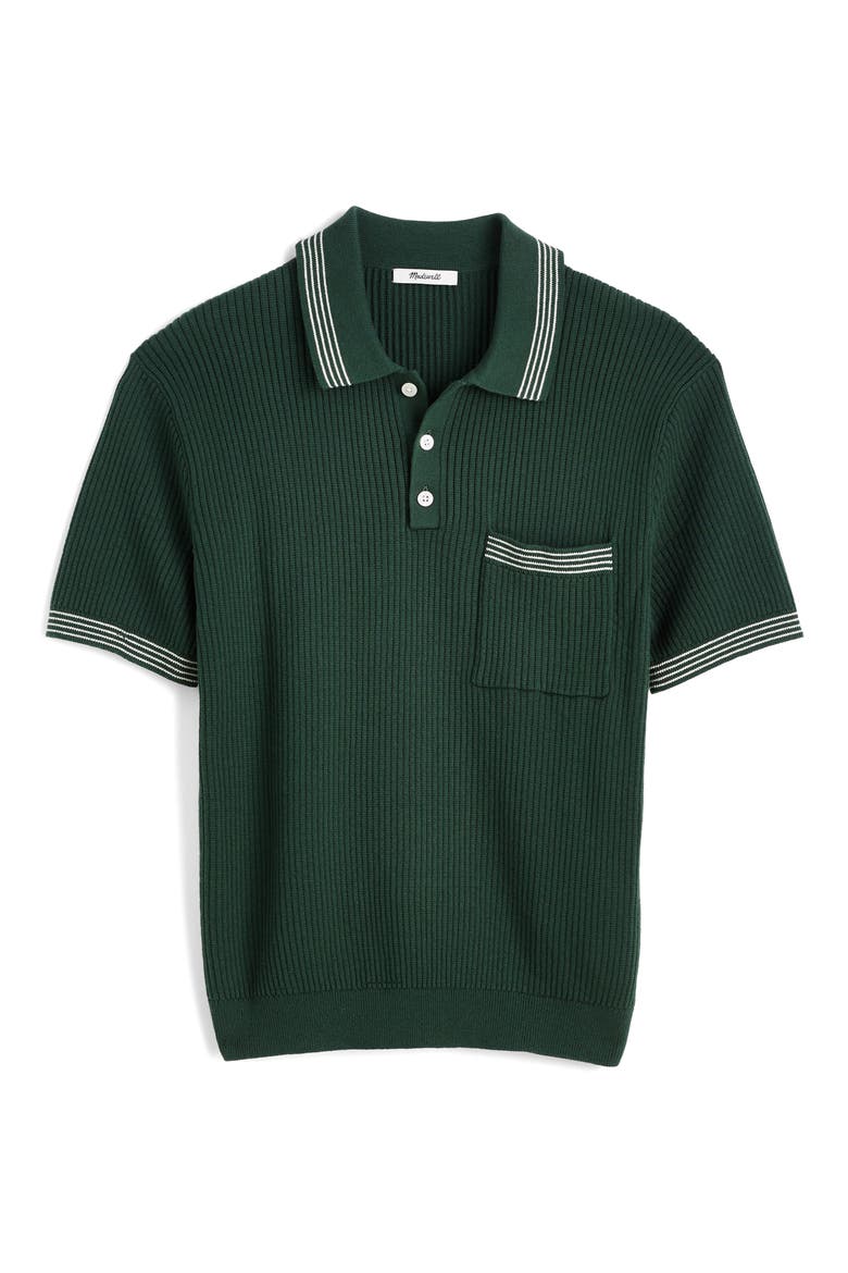 Tipped Sweater Polo, Alternate, color, BOTANICAL GREEN