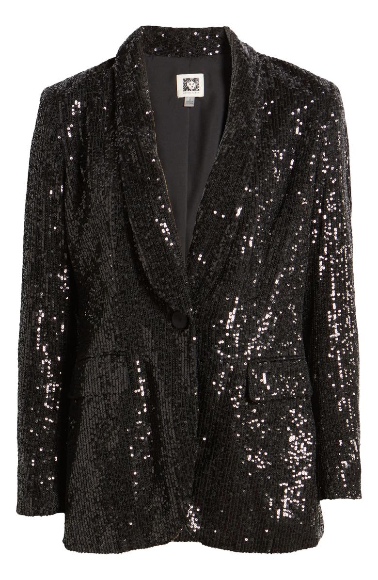 Anne Klein Sequin Shawl Collar Blazer, Alternate, color, 