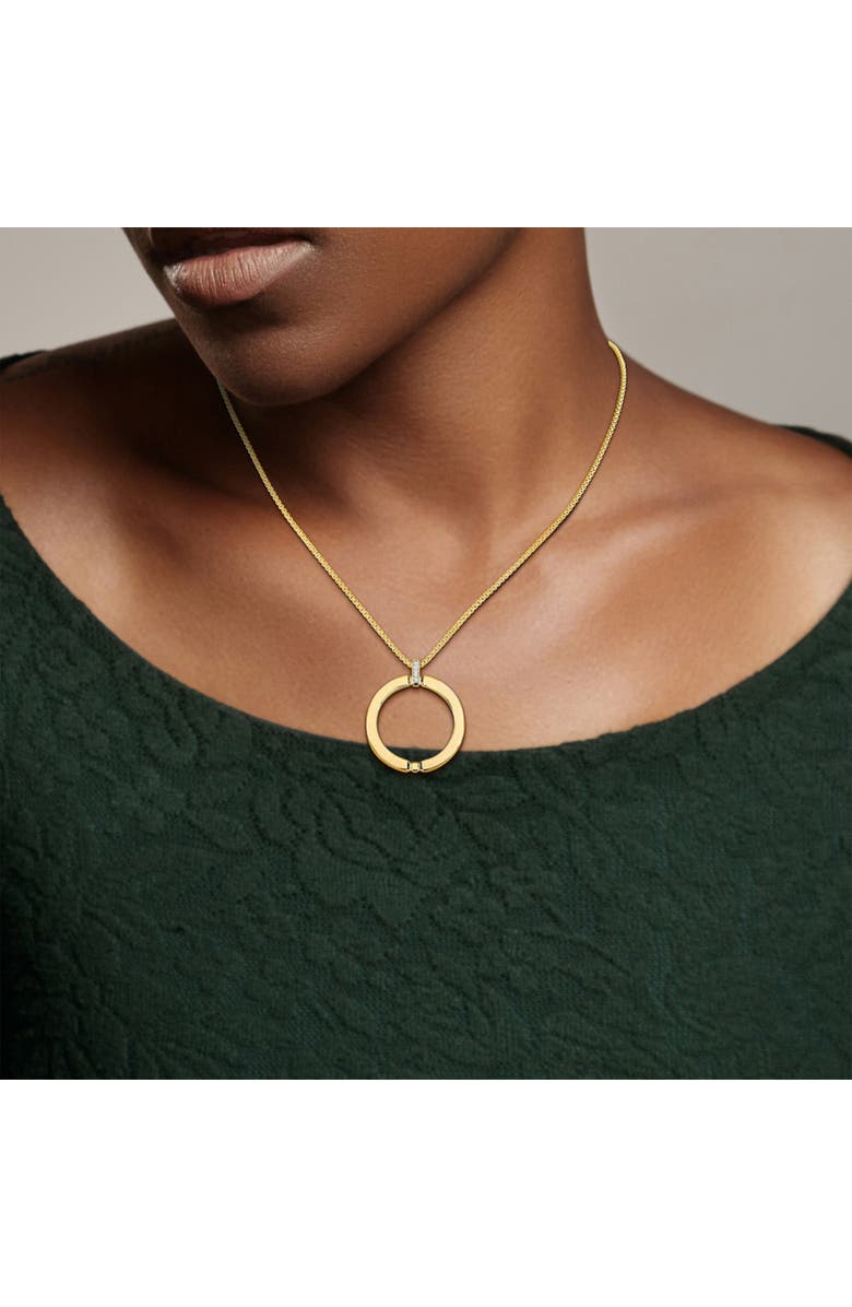 Julianna B. Diamond Accent Circle Pendant Necklace 14k, Alternate, color, Yellow Gold