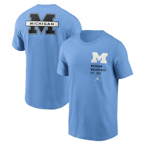 Men's Jordan Brand Valor Blue Michigan Wolverines Record Shattered 2-Hit T-Shirt