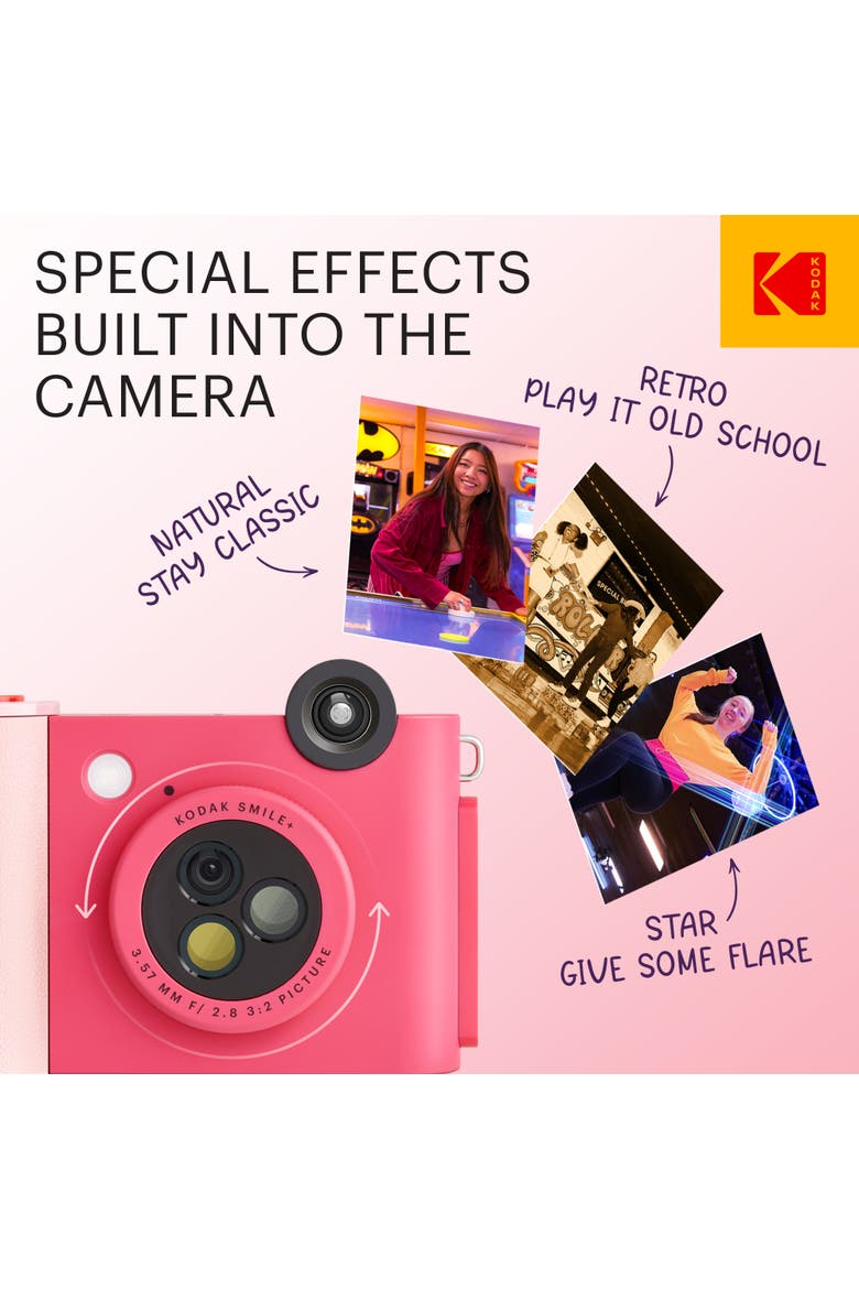 Smile+ 2-in-1 Camera & Printer Bundle, Alternate, color, Fuchsia